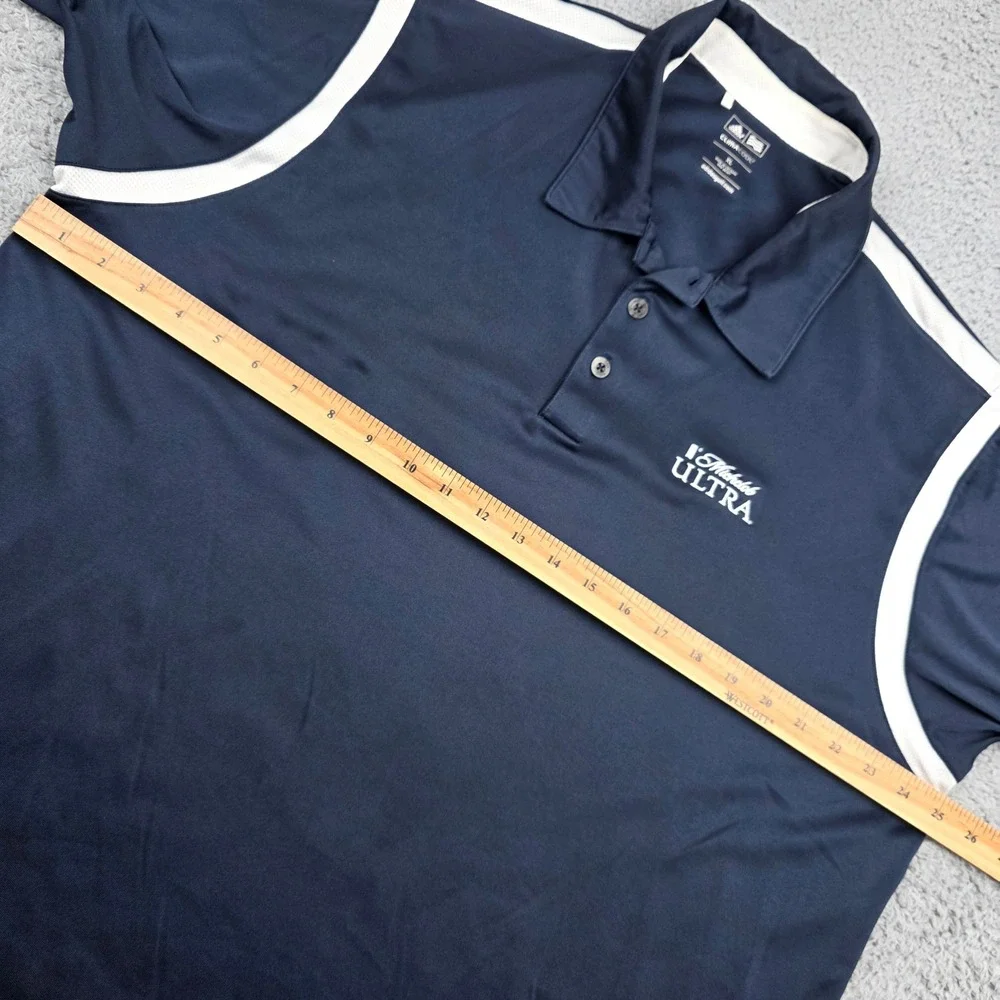 Adidas Michelob Ultra Golf Polo Shirt‎ Mens XL Navy Blue ClimaCool